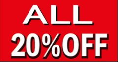 ネットショップ限定全品20%OFF8月10日まで！