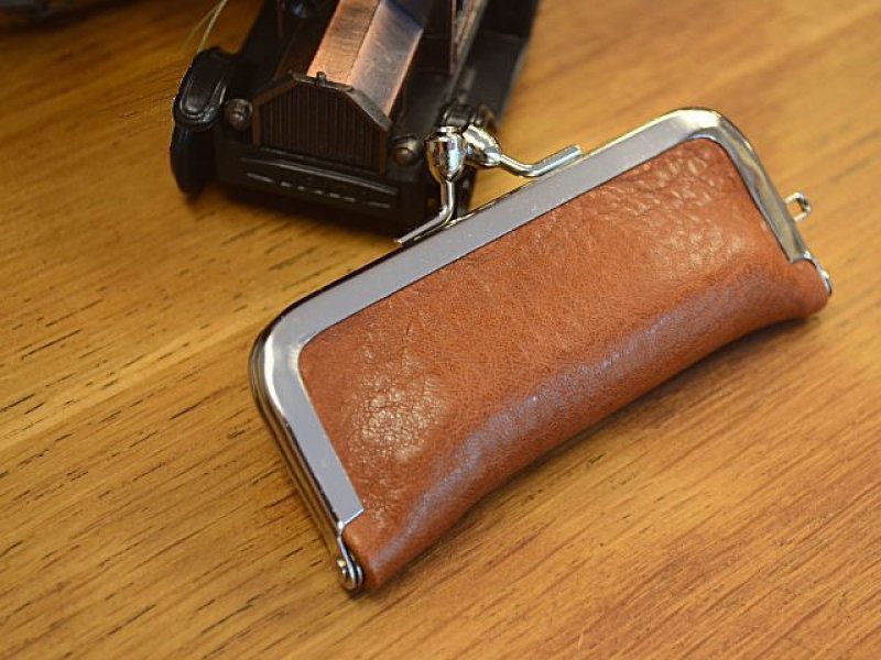 本革がま口ケース 印鑑ケース 小銭入れ USBケース お薬ケース