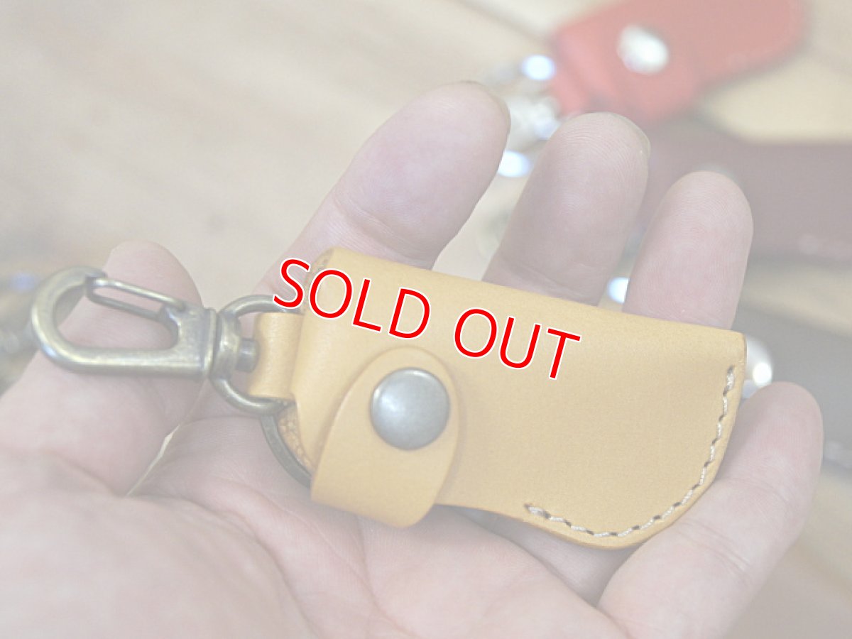 画像5: 【100円が5枚入るよ】本革ミニウォレット型キーホルダーコインケース (5)