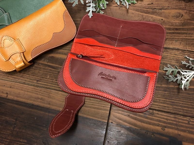 Rデザイン 本革ロングウォレット｜姫路レザー 差し込みタイプ 牛革長