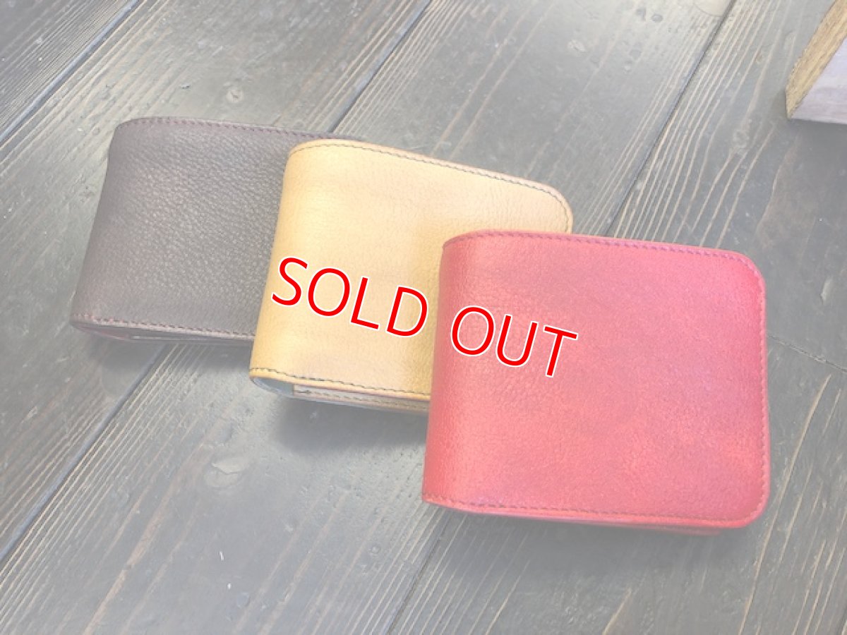 画像2: 【広島ジビエレザー】柔らかい鹿革★カード＆札入れ二つ折り財布！キャッシュレス時代にオススメ (2)