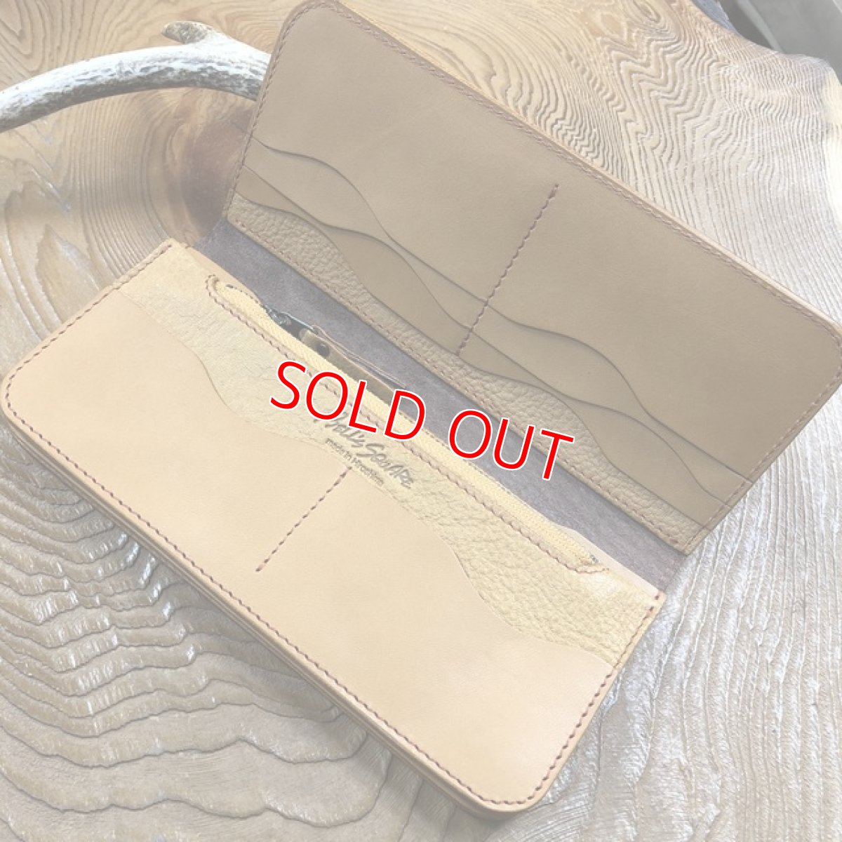 画像2: 【広島ジビエレザー】鹿革＆牛革スタンダード長財布　限定1点 (2)