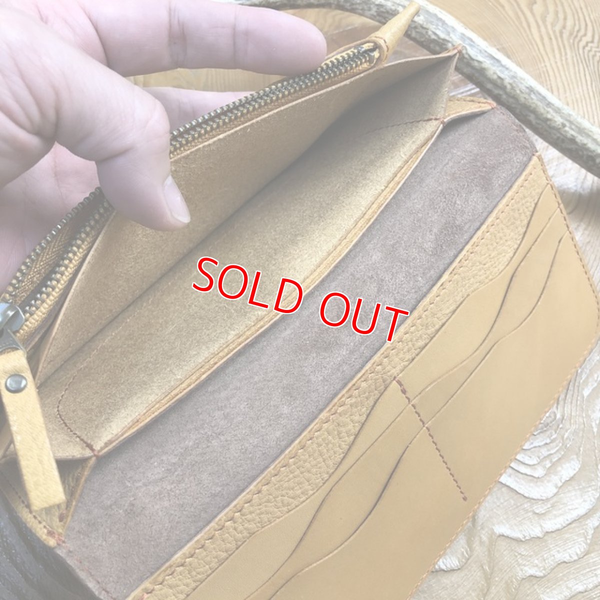 画像4: 【広島ジビエレザー】鹿革＆牛革スタンダード長財布　限定1点 (4)