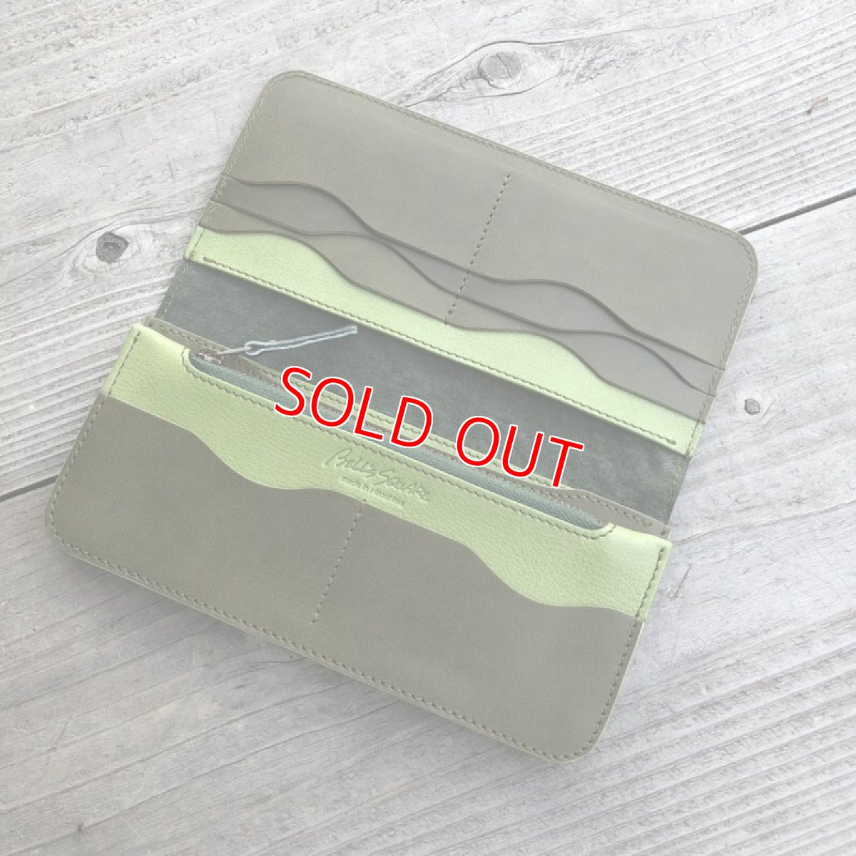 画像4: ☆限定販売☆大切なものを守ってくれるお財布！堅牢な象革＆牛革★長財布　ダークグリーン (4)