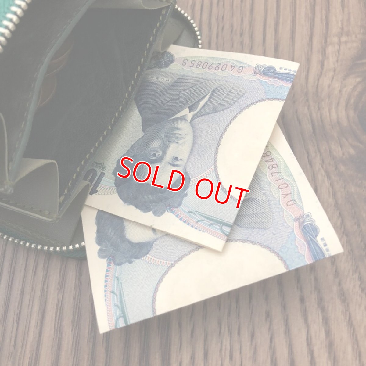 画像6: ★限定販売★ポケットにすっぽり！象革ラウンドファスナーミニウォレット！写真の現品1点です (6)