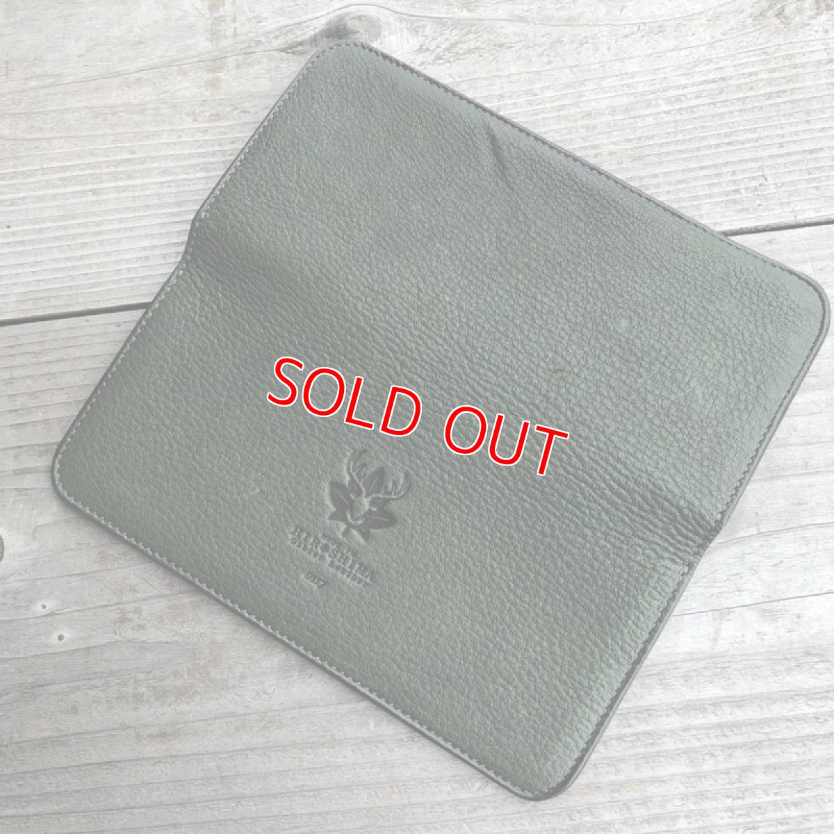 画像7: 【広島ジビエレザー】ふわふわしっとりなさわり心地?鹿革＆牛革スタンダード長財布　限定1点　ダークグリーン (7)