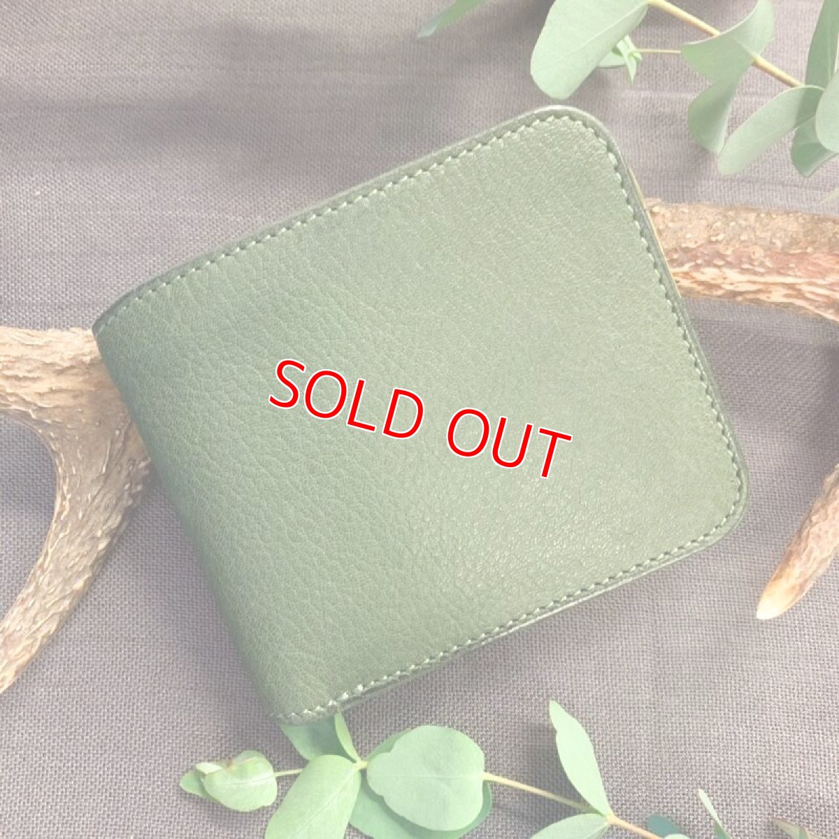 画像2: 【広島ジビエレザー】柔らかい鹿革★カード＆札入れ二つ折り財布！キャッシュレス時代にオススメ (2)