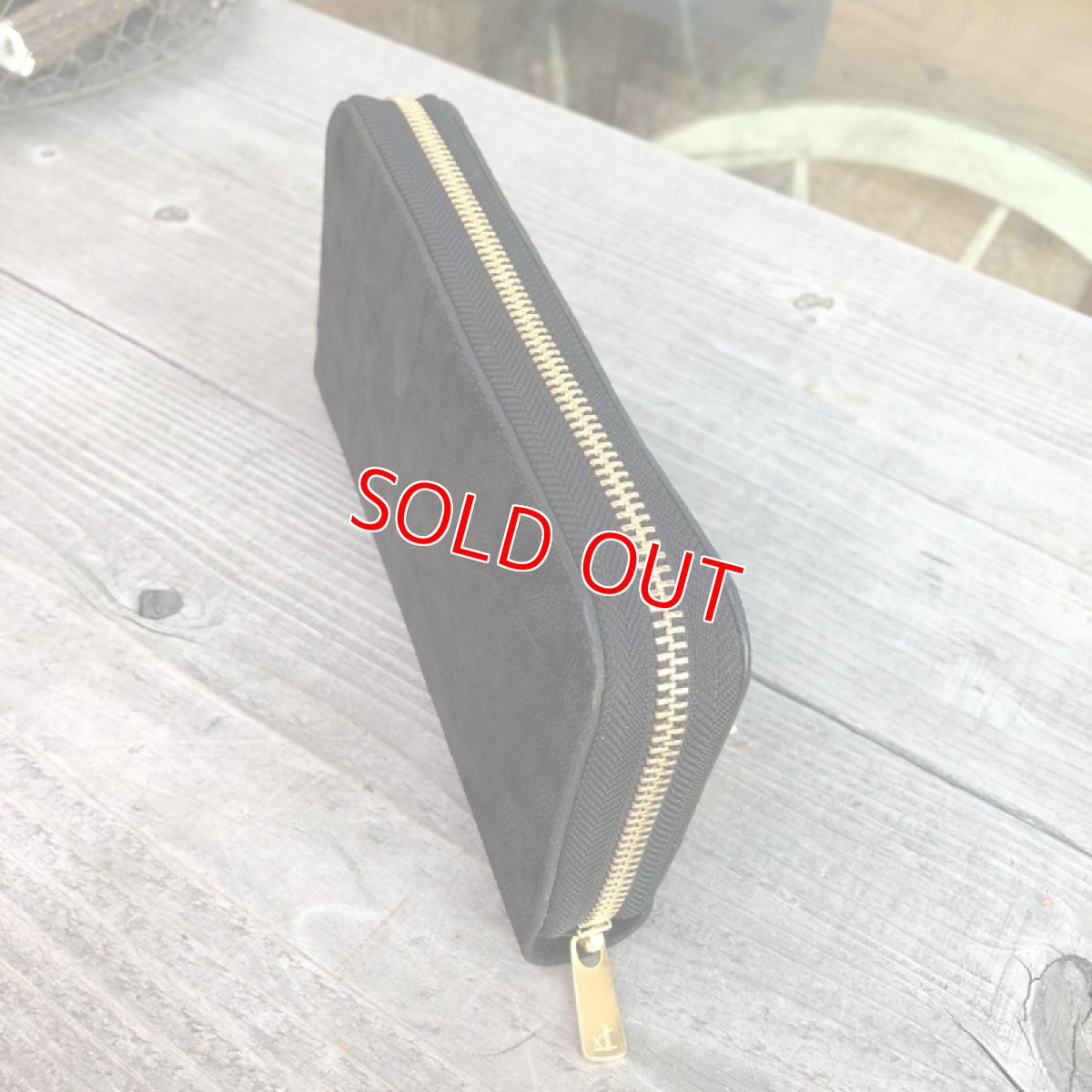 画像2: ☆限定販売☆ブランド財布に飽きた人に！象革＆牛革ラウンドファスナー長財布　vol3　 (2)