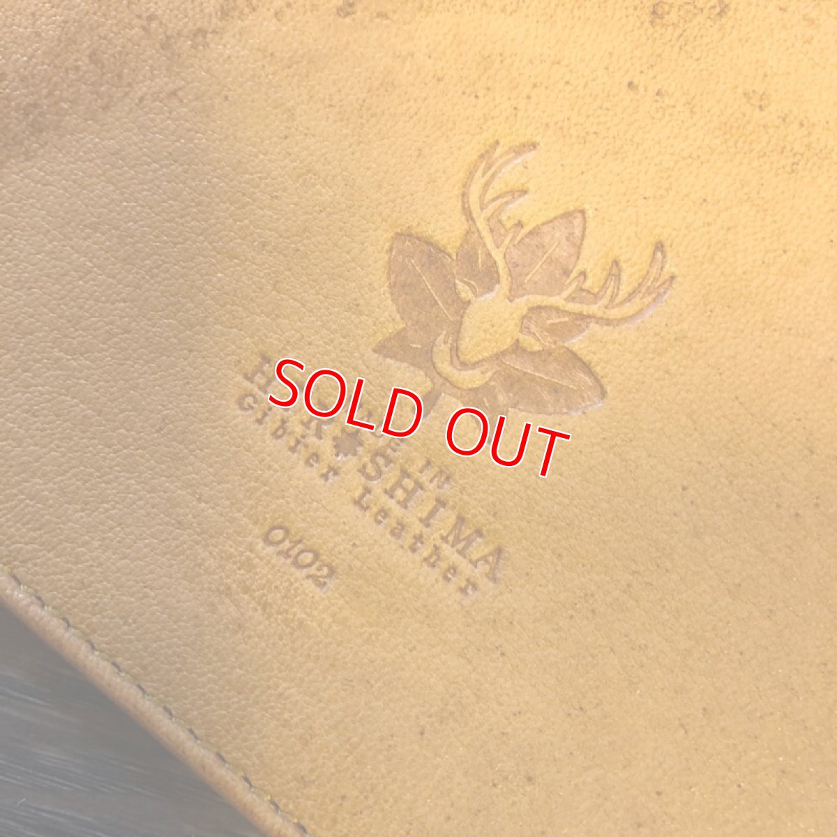 画像5: 【広島ジビエレザー】鹿革＆牛革スタンダード長財布　限定1点　キャメル&ワインレッド (5)