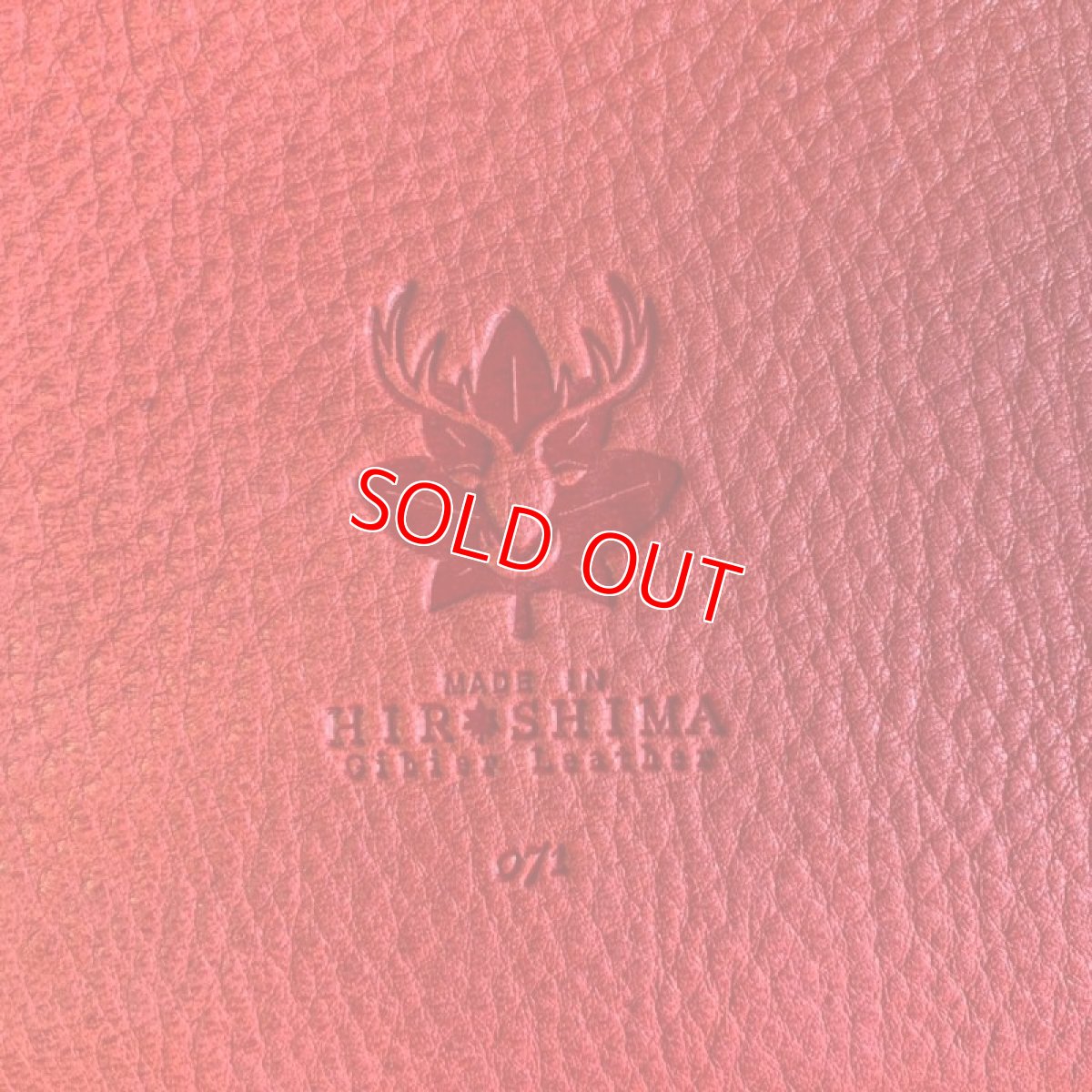 画像3: 【広島ジビエレザー】鹿革&牛革ラウンドファスナー長財布 限定1点071 レッド (3)