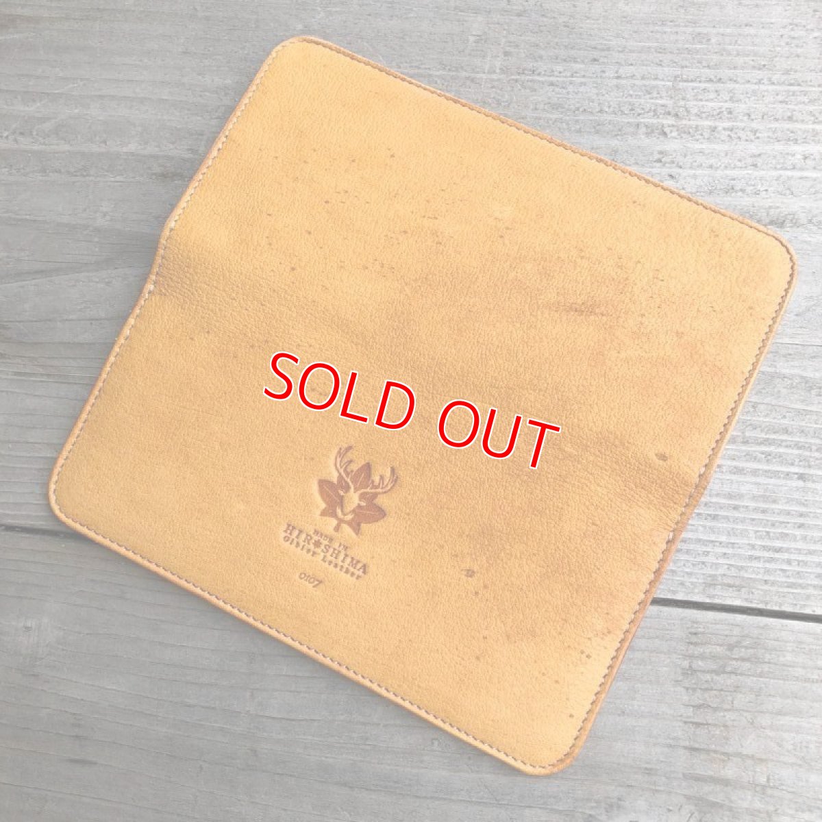 画像6: 【広島ジビエレザー】鹿革＆牛革スタンダード長財布　限定1点　キャメル (6)