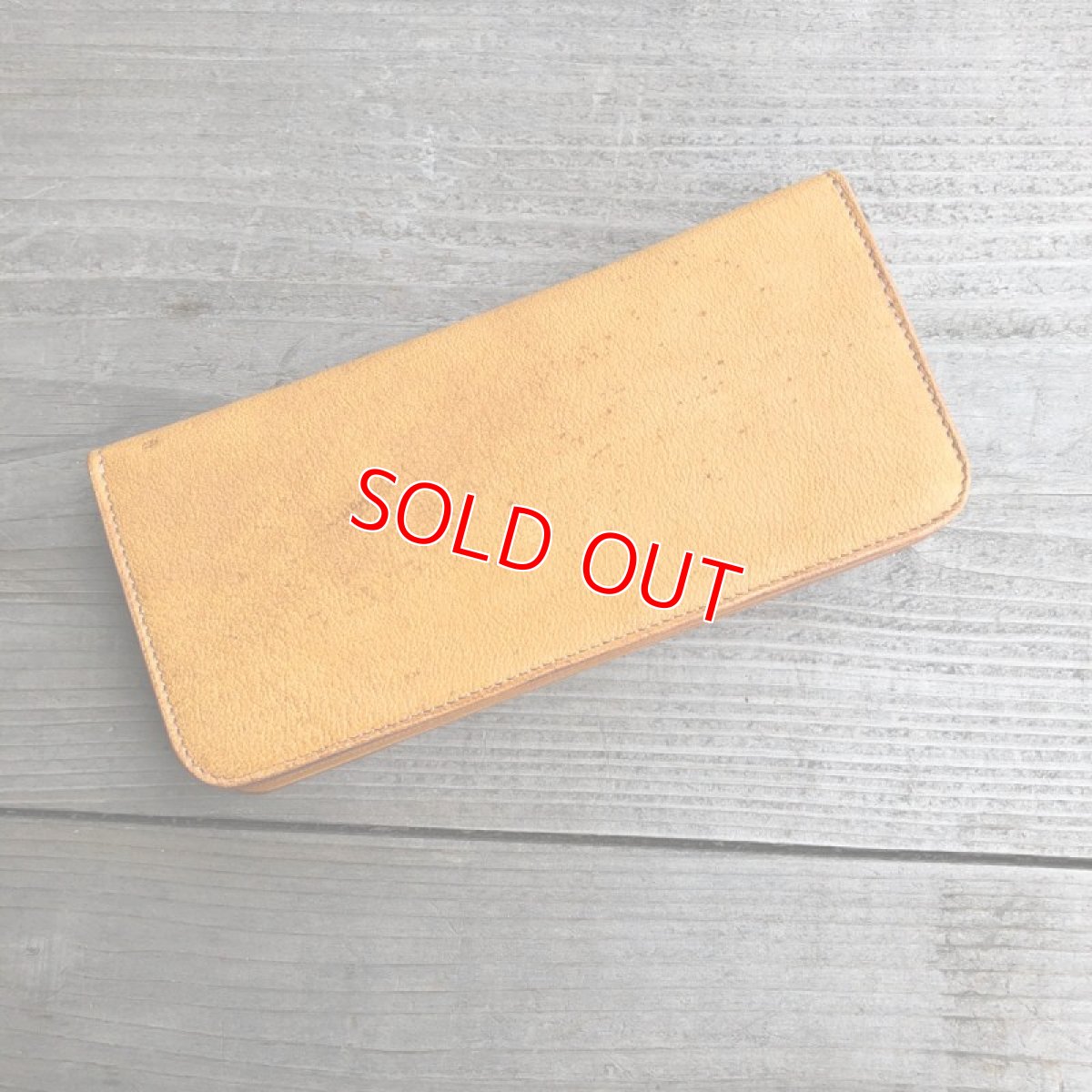 画像2: 【広島ジビエレザー】鹿革＆牛革スタンダード長財布　限定1点　キャメル (2)