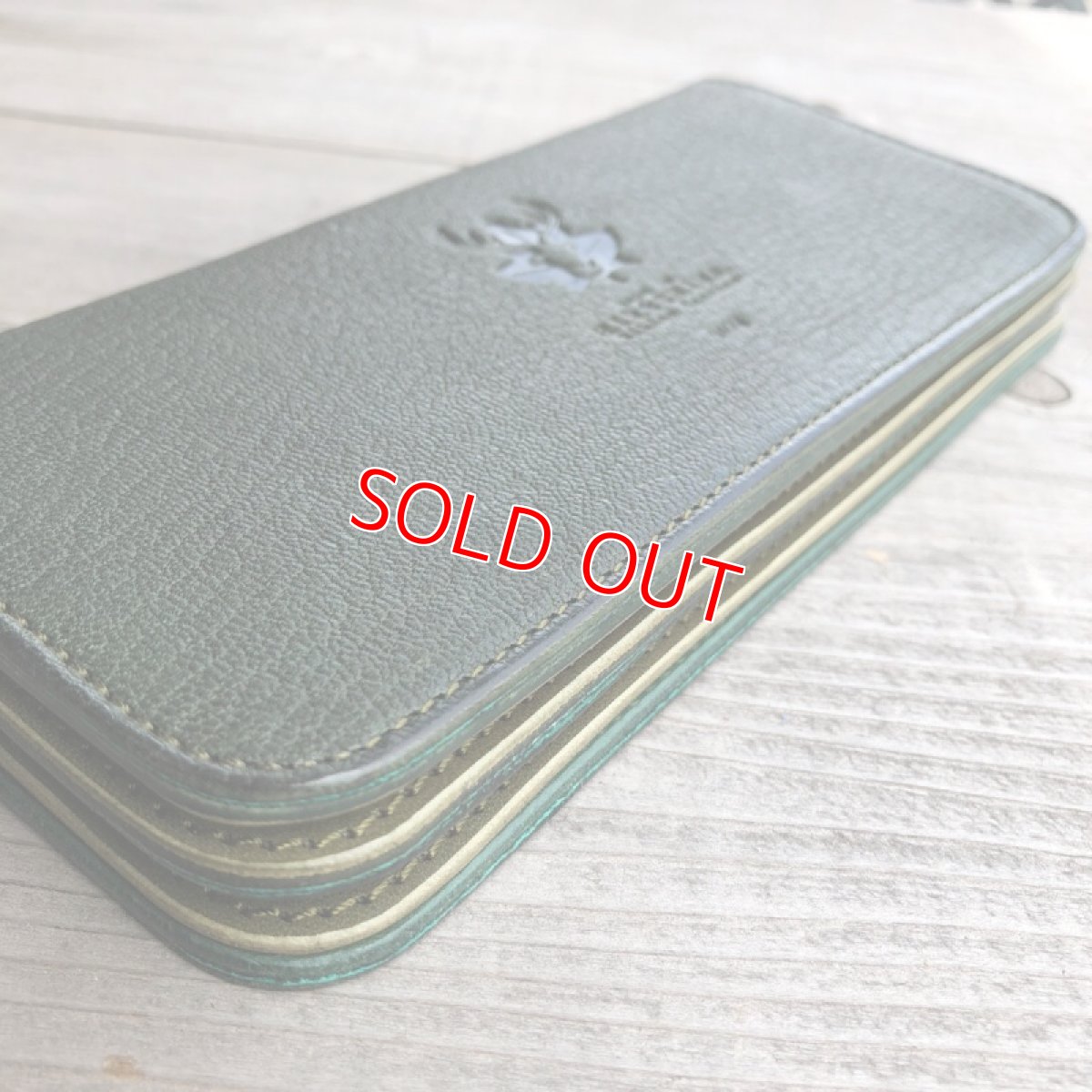 画像7: 【広島ジビエレザー】鹿革＆牛革スタンダード長財布　限定1点　ダークグリーン (7)