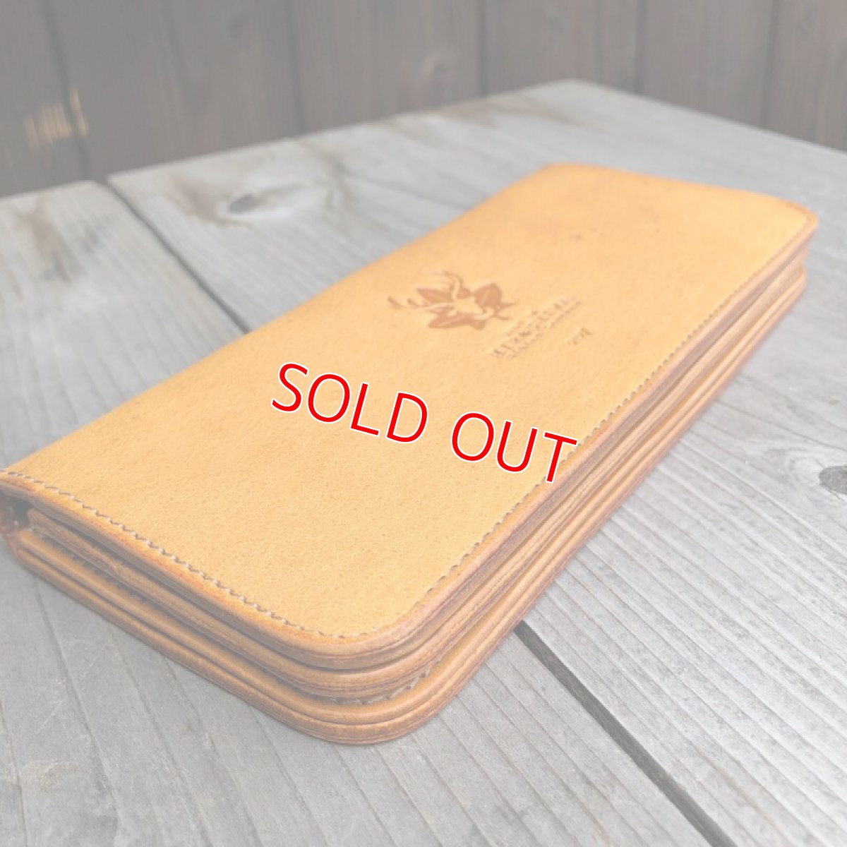 画像7: 【広島ジビエレザー】鹿革＆牛革スタンダード長財布　限定1点　キャメル (7)