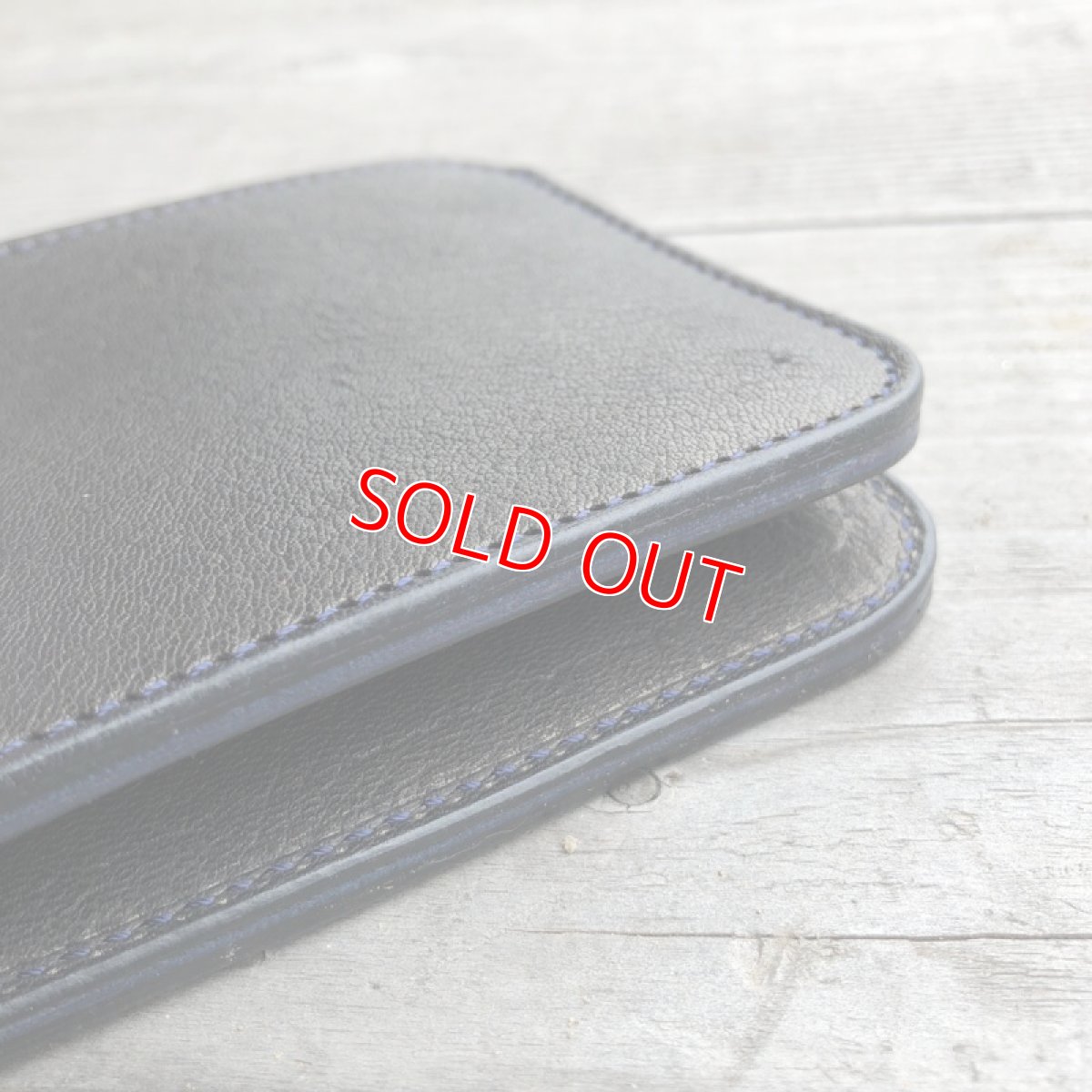 画像6: 【広島ジビエレザー】柔らかい鹿革★カード＆札入れ二つ折り財布！小銭入れ無☆限定1点ブラック [NO.0110] (6)