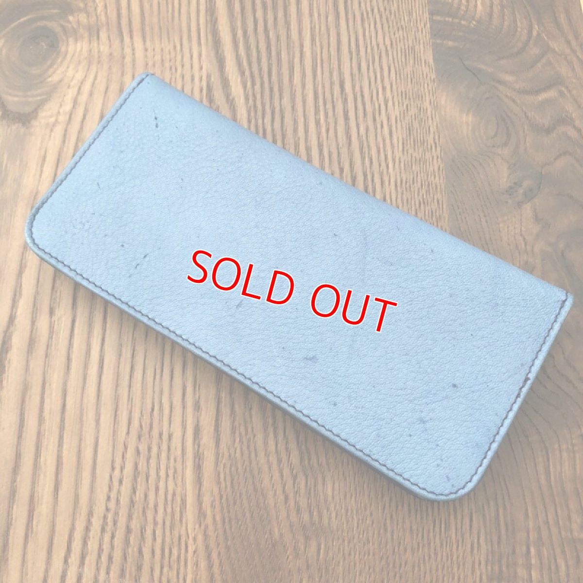 画像3: 【広島ジビエレザー】ずっと触っていたくなる?鹿革＆牛革スタンダード長財布　限定1点　スカイブルー (3)