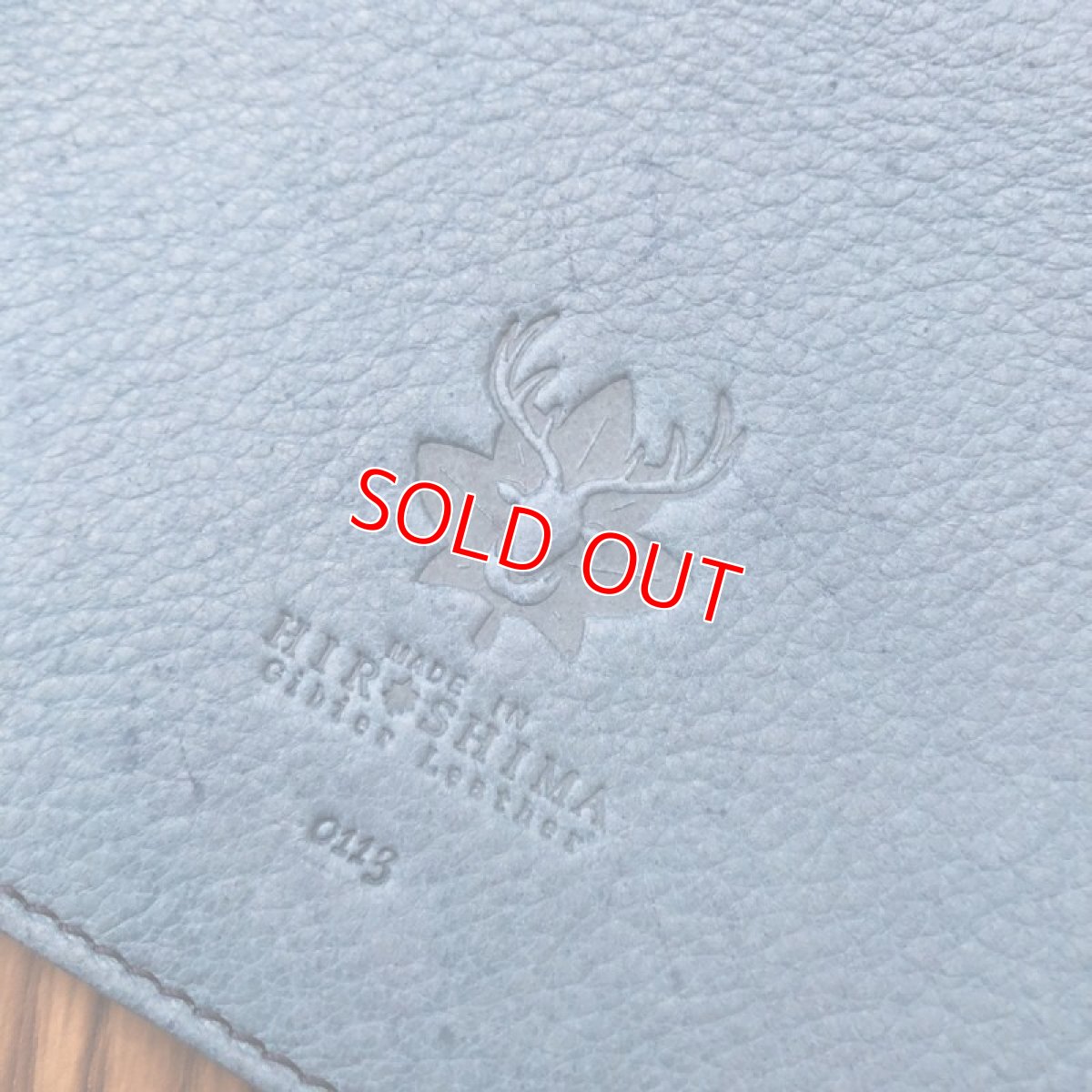 画像8: 【広島ジビエレザー】ずっと触っていたくなる?鹿革＆牛革スタンダード長財布　限定1点　スカイブルー (8)