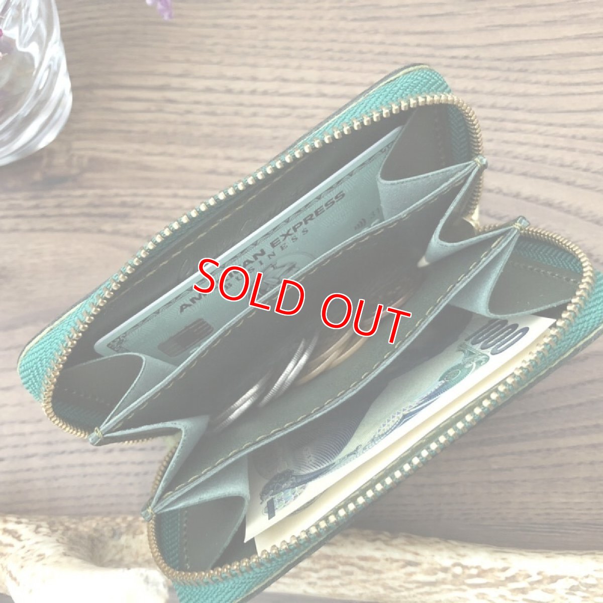 画像3: 【広島ジビエレザー】職人が作るオーダーメイド天然鹿革＆牛革ラウンドファスナーミニウォレット　カラーオーダー受付中 (3)