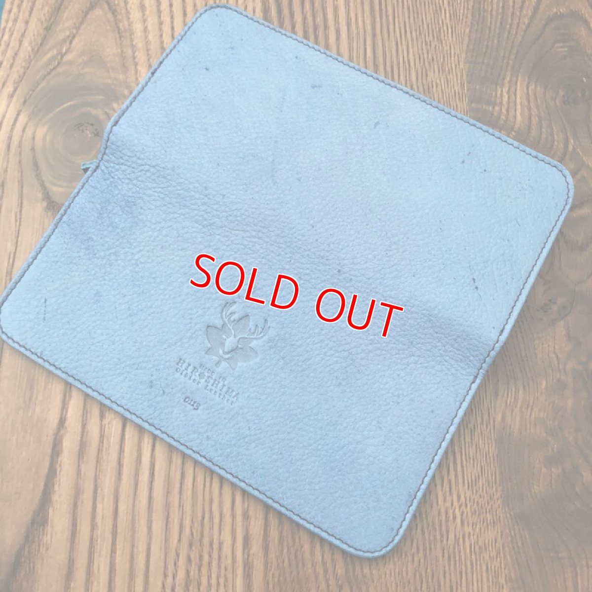 画像7: 【広島ジビエレザー】ずっと触っていたくなる?鹿革＆牛革スタンダード長財布　限定1点　スカイブルー (7)