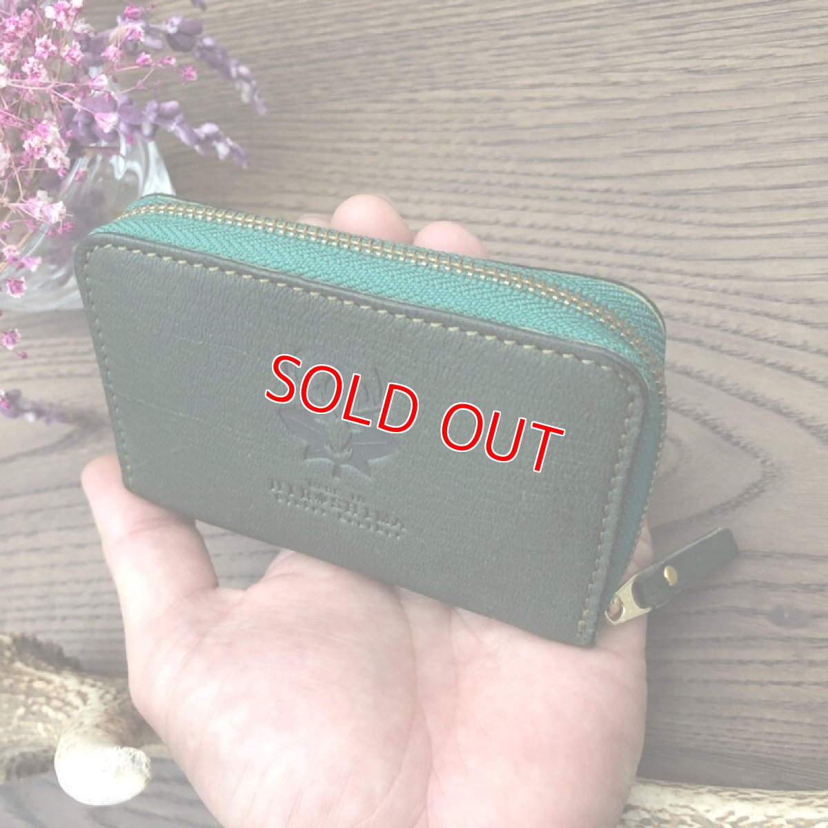 画像5: 【広島ジビエレザー】職人が作るオーダーメイド天然鹿革＆牛革ラウンドファスナーミニウォレット　カラーオーダー受付中 (5)