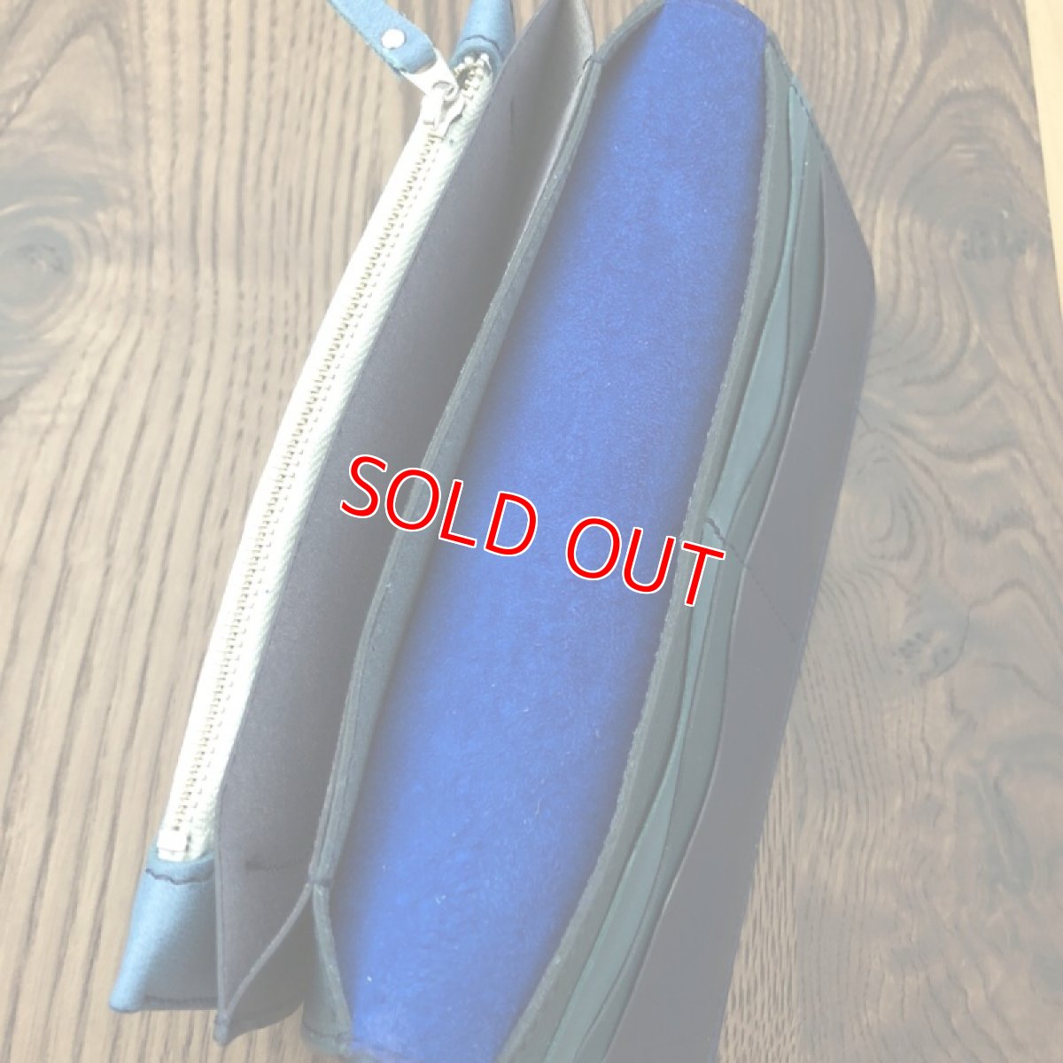 画像5: 【広島ジビエレザー】ずっと触っていたくなる?鹿革＆牛革スタンダード長財布　限定1点　スカイブルー (5)