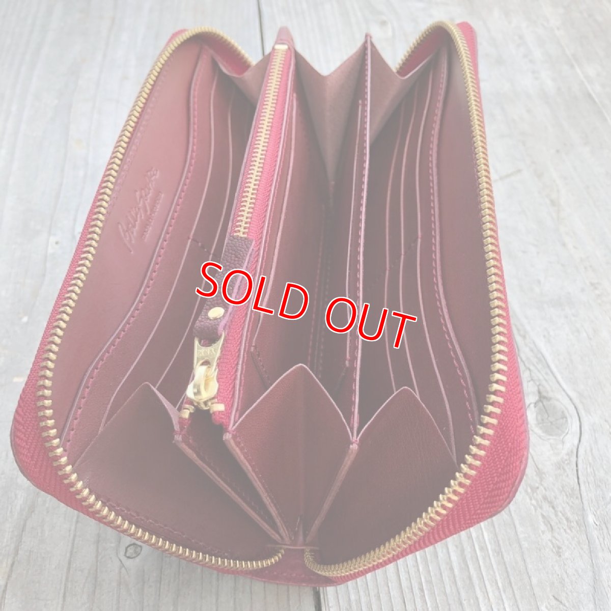 画像12: ☆象革アウトレット☆職人が作る財布！希少象革＆牛革ラウンドファスナー長財布　　写真の1点をお届けします (12)