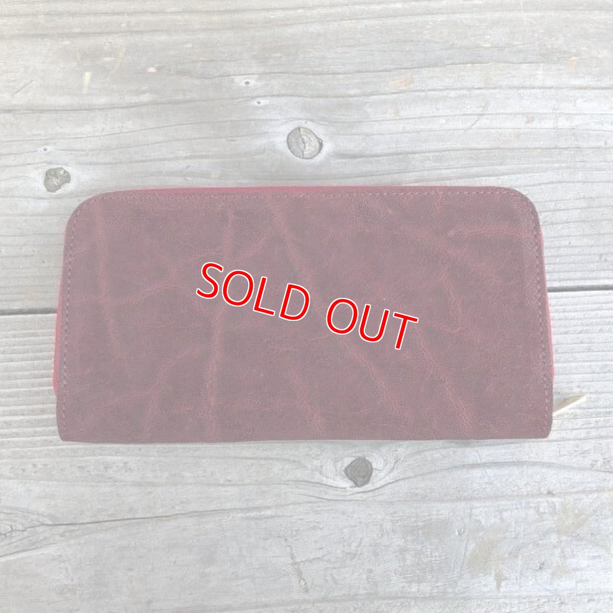 画像2: ☆象革アウトレット☆職人が作る財布！希少象革＆牛革ラウンドファスナー長財布　　写真の1点をお届けします (2)