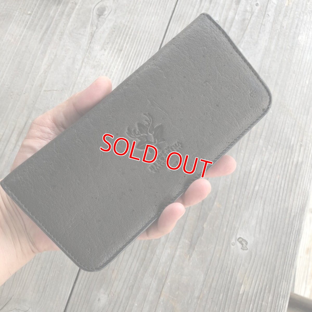 画像4: 【広島ジビエレザー】ふわふわさらさら気持ち良いさわり心地?鹿革＆牛革スタンダード長財布　限定1点　ブラック (4)