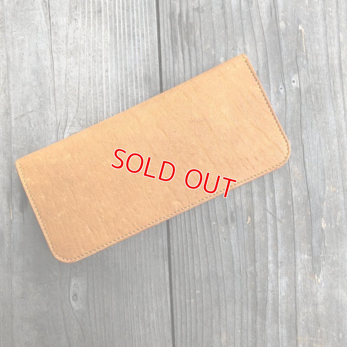 画像3: 【広島ジビエレザー】シボがワイルド！気持ち良いさわり心地?鹿革＆牛革スタンダード長財布　限定1点　キャメル (3)