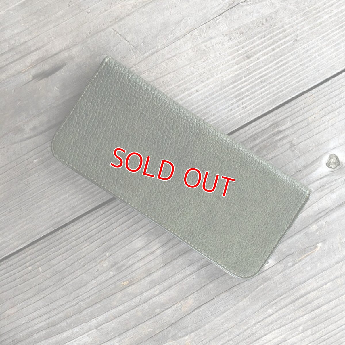 画像5: ジビエ鹿革カード＆札入れ財布　しっとりした手触り！やわらかい?鹿革＆牛革　ダークグリーン【広島ジビエレザー】 (5)