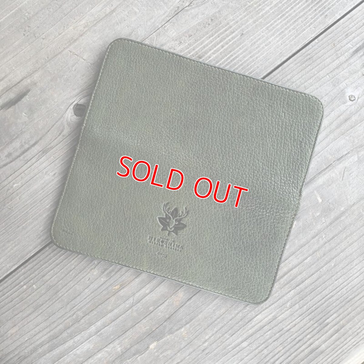 画像6: ジビエ鹿革カード＆札入れ財布　しっとりした手触り！やわらかい?鹿革＆牛革　ダークグリーン【広島ジビエレザー】 (6)