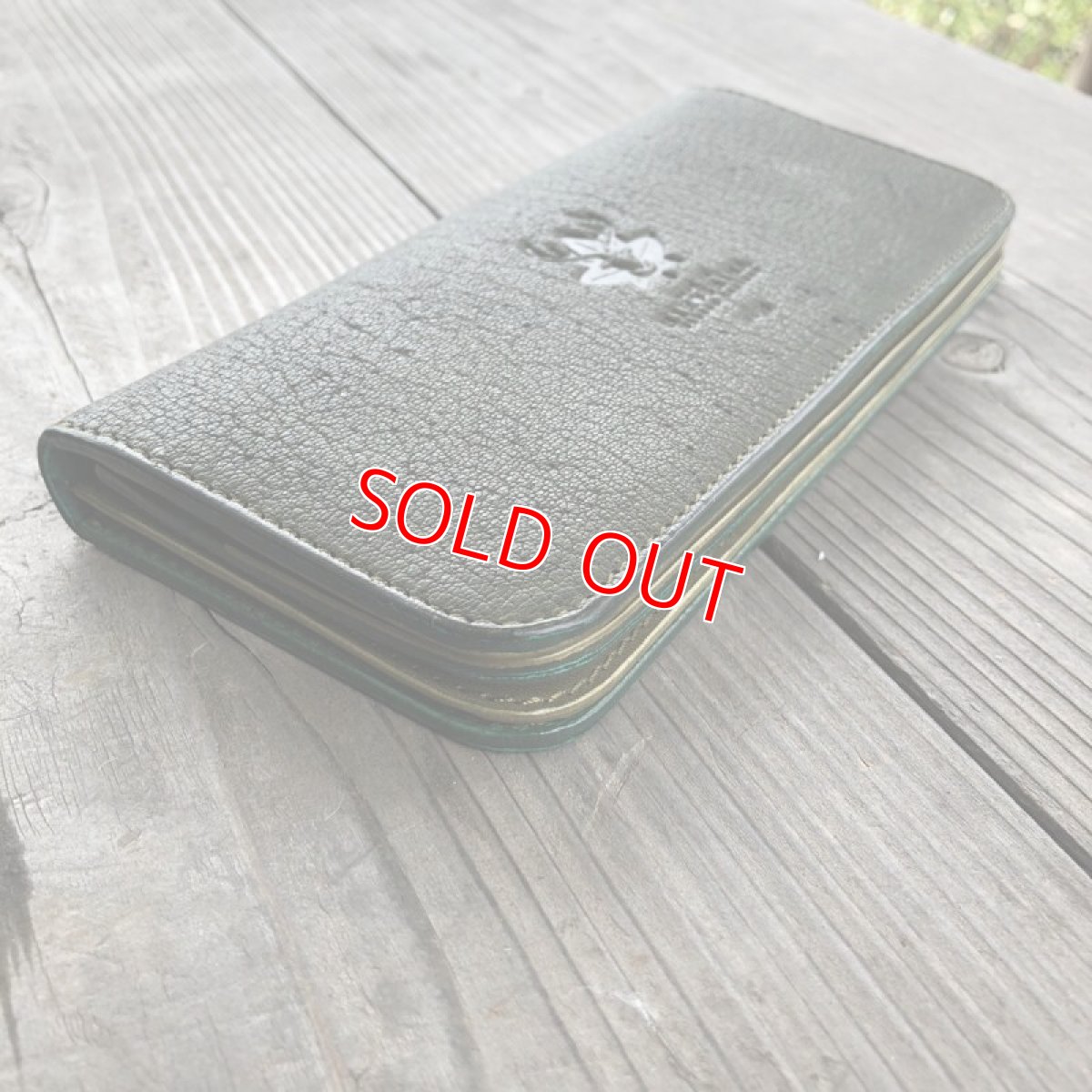 画像2: ジビエ鹿革＆牛革スタンダード長財布★しっとりした手触り！やわらかい?　限定1点　ダークグリーン【広島ジビエレザー】 (2)