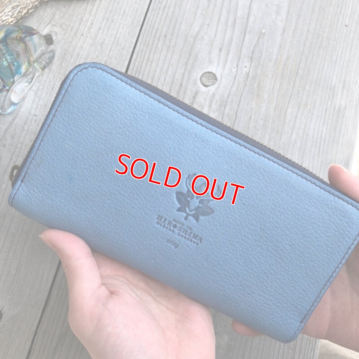 画像2: 【広島ジビエレザー】鹿革＆牛革ラウンドファスナー長財布　限定1点 (2)