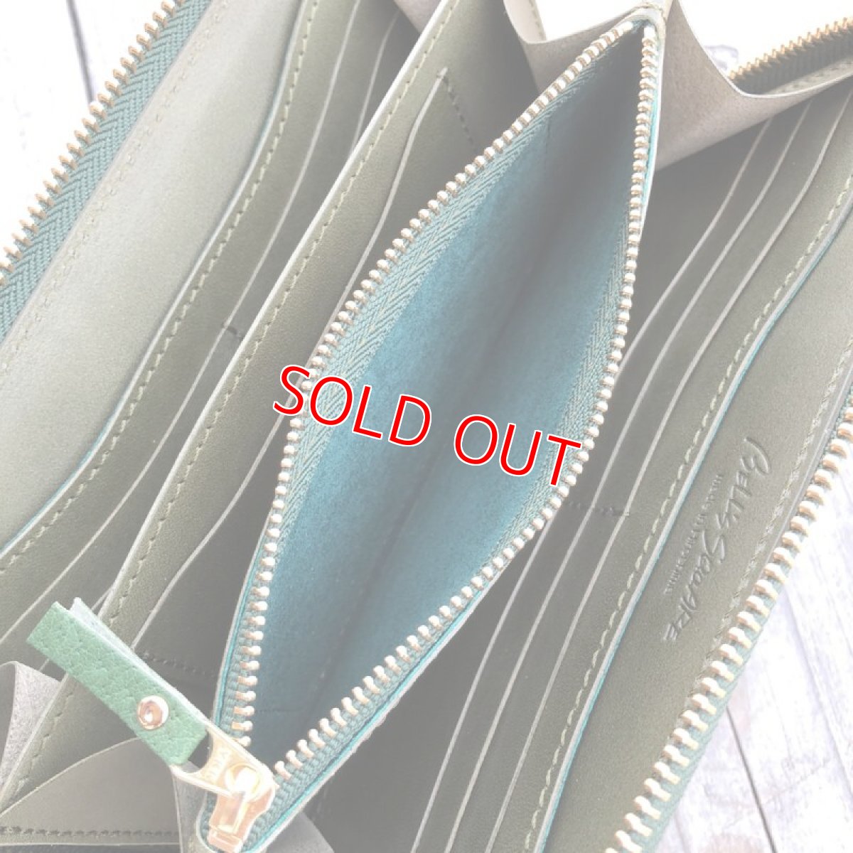 画像6: 【広島ジビエレザー】猪突猛進★猪革＆牛革ラウンド長財布　限定1点 (6)