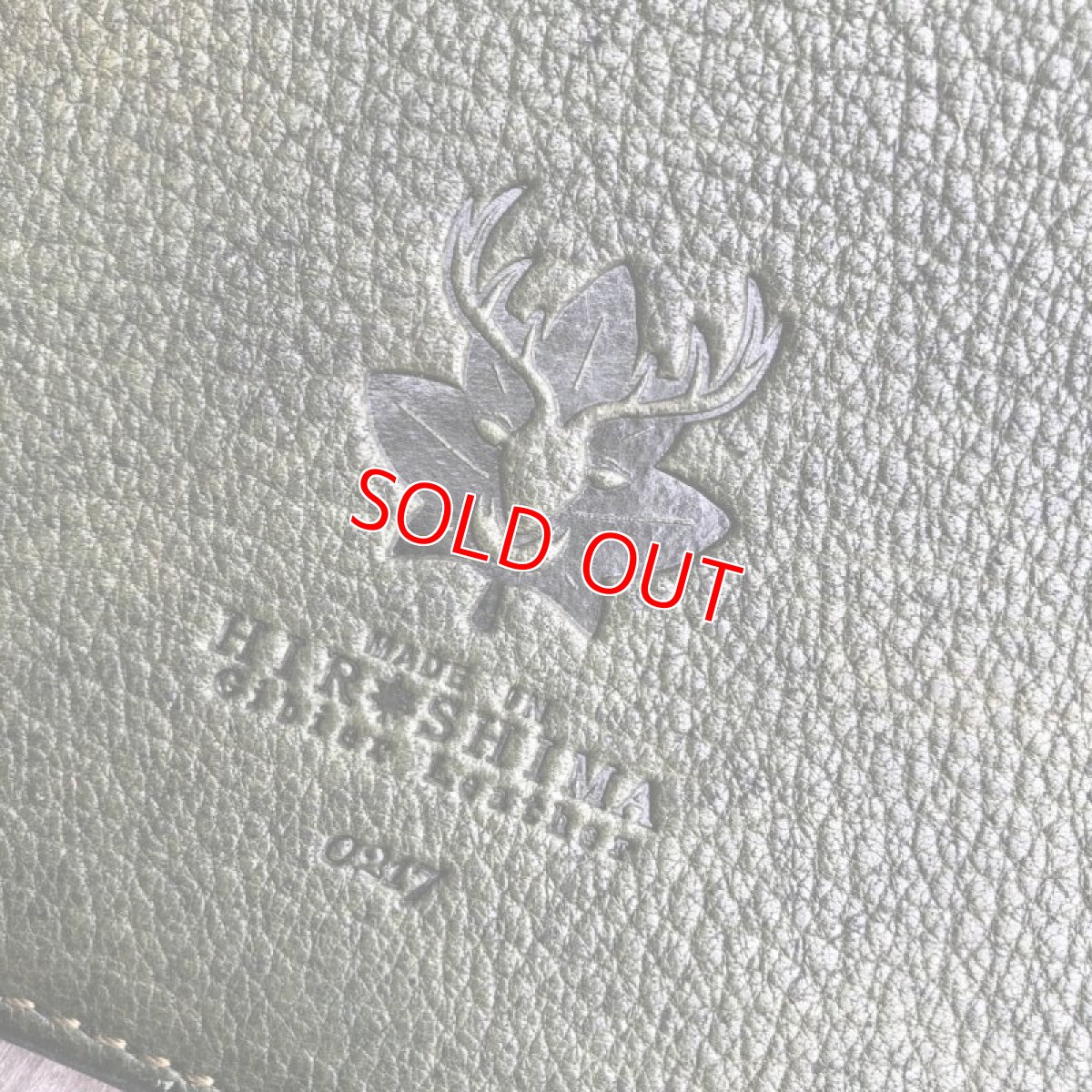 画像5: 【広島ジビエレザー】ふわふわさらさら気持ち良いさわり心地?鹿革＆牛革スタンダード長財布　限定1点　ダークグリーン (5)