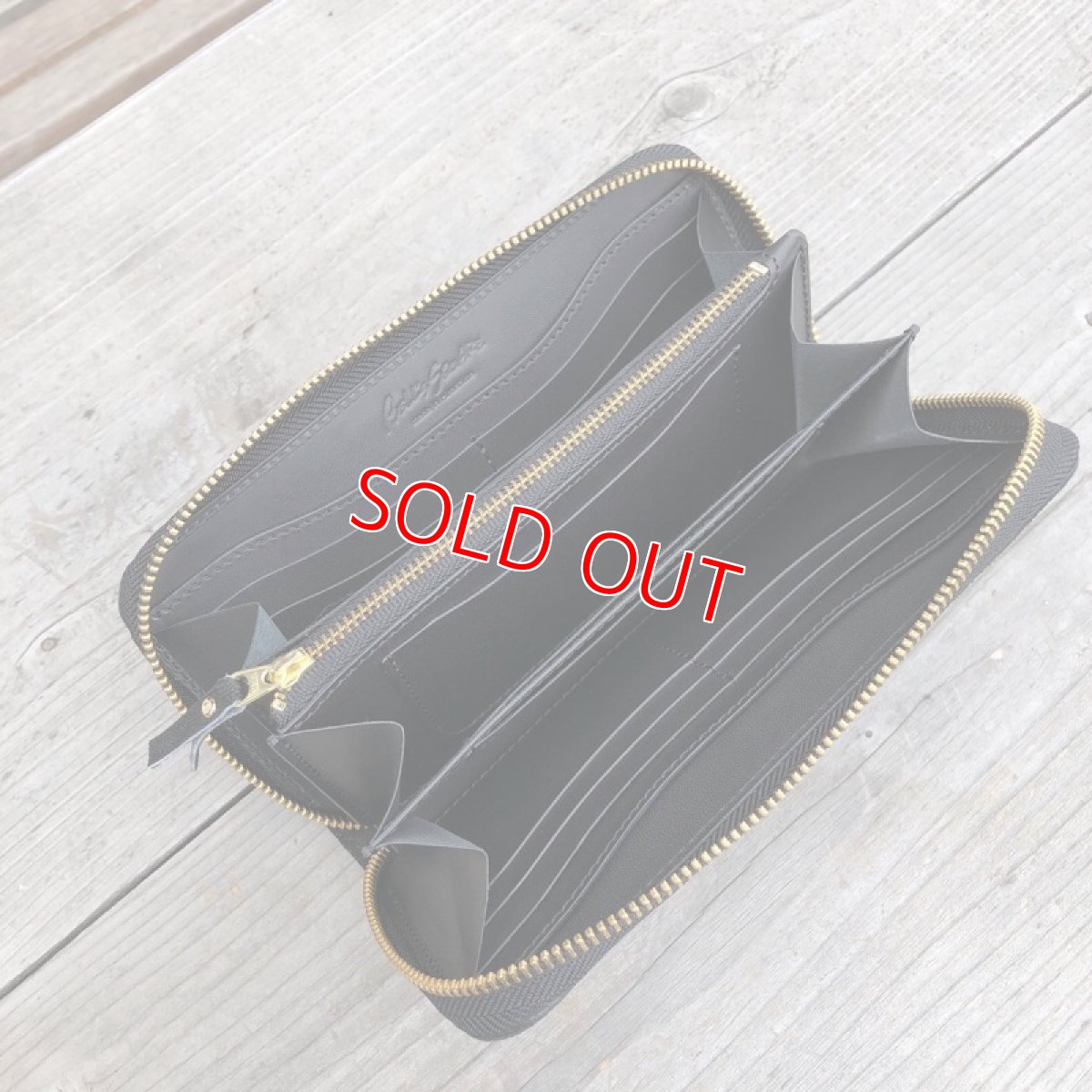 画像4: ☆限定販売☆職人が作るお財布！象革＆牛革ラウンドファスナー長財布　　写真の1点をお届けします (4)