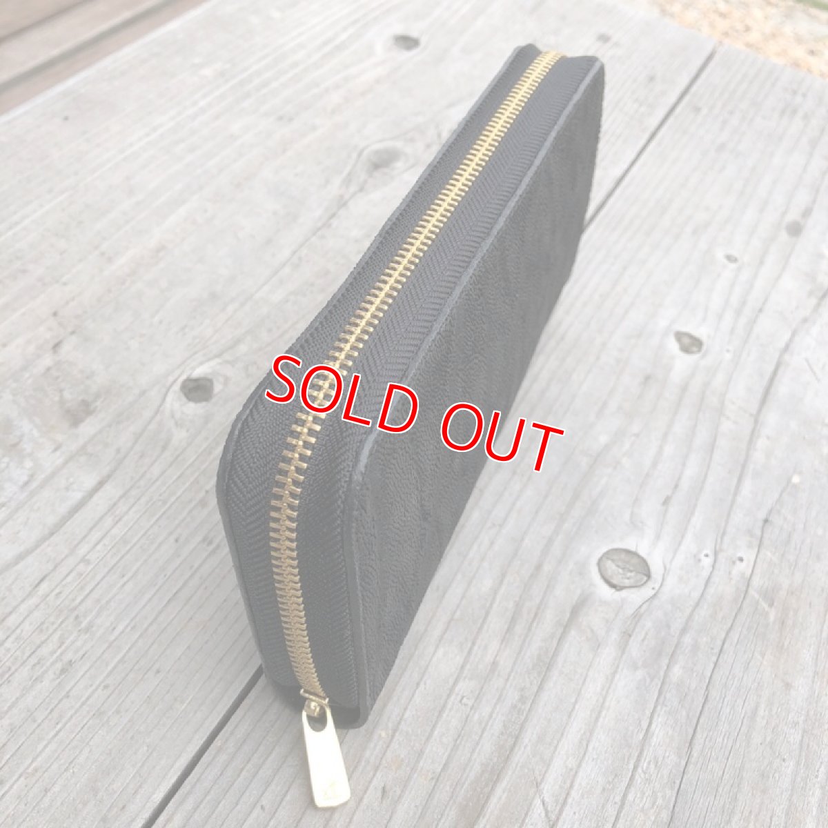 画像3: ☆限定販売☆職人が作るお財布！象革＆牛革ラウンドファスナー長財布　　写真の1点をお届けします (3)