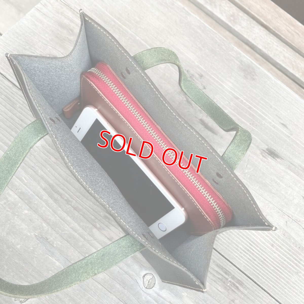 画像6: 【アウトレット】牛革ミニトートバッグ★財布とスマホとキーケースを入れてちょっとお出かけ★バッグインバッグにも (6)