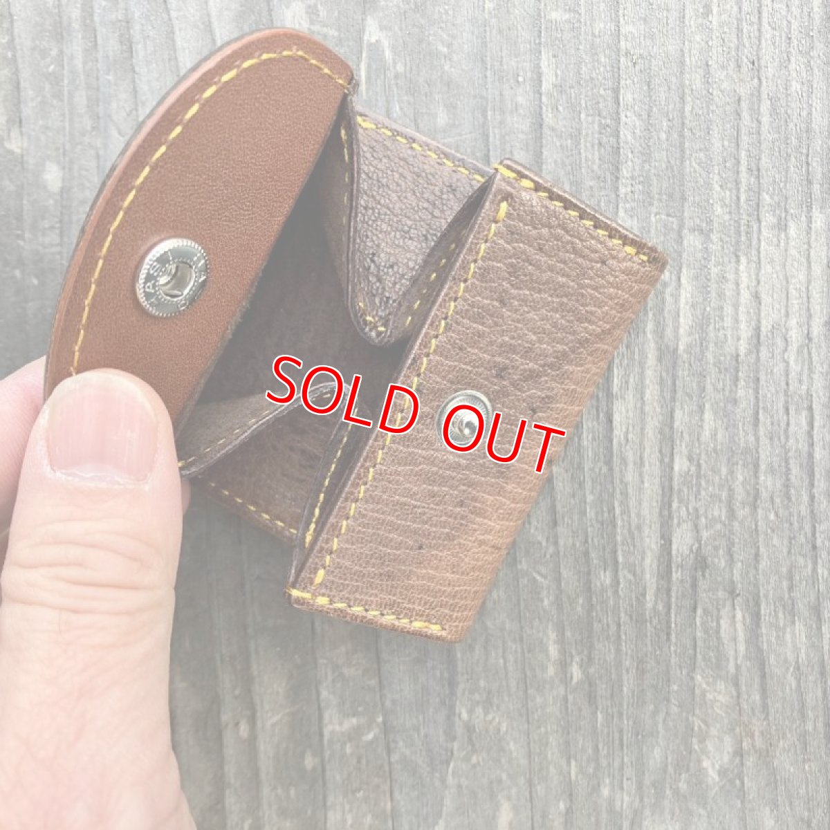 画像3: 【アウトレット】鹿革ボックスコインケース（ダークブラウン） (3)