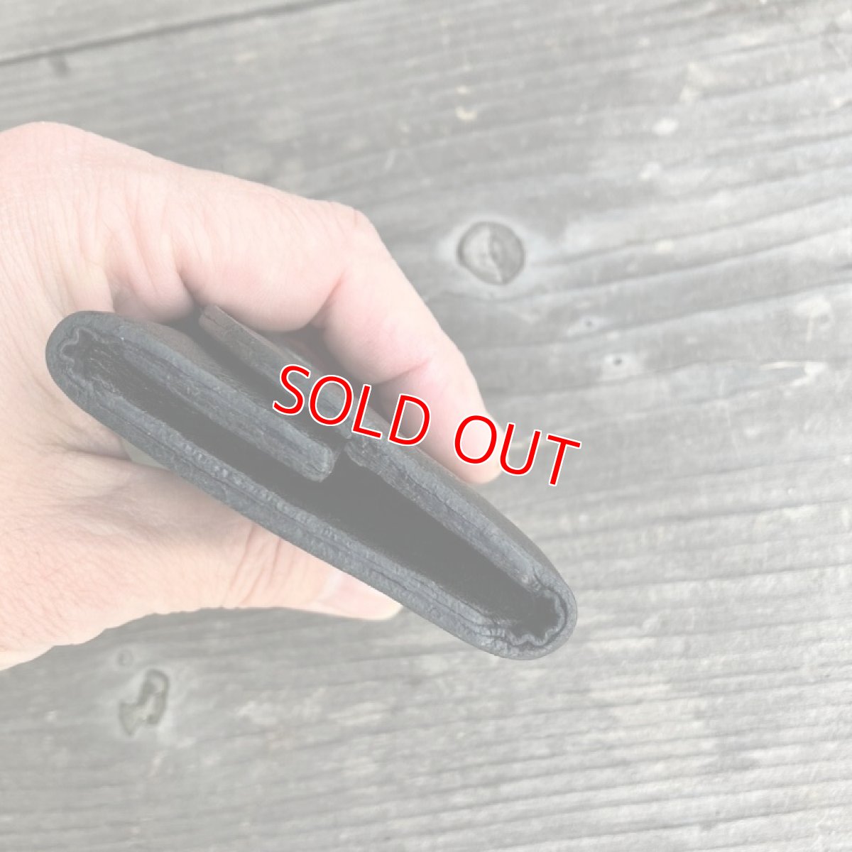 画像5: 【アウトレット】鹿革ボックスコインケース（ブラック） (5)