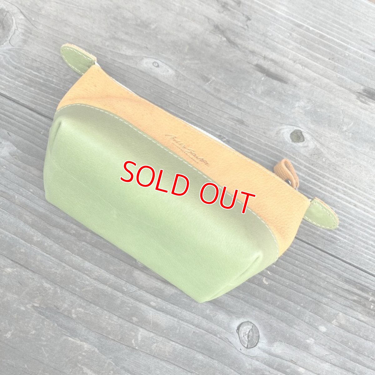 画像3: 【アウトレット】化粧ポーチや小物入れに!鹿革&牛革コンビミニポーチ (3)