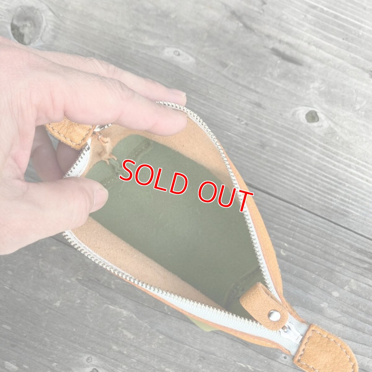 画像6: 【アウトレット】化粧ポーチや小物入れに!鹿革&牛革コンビミニポーチ (6)