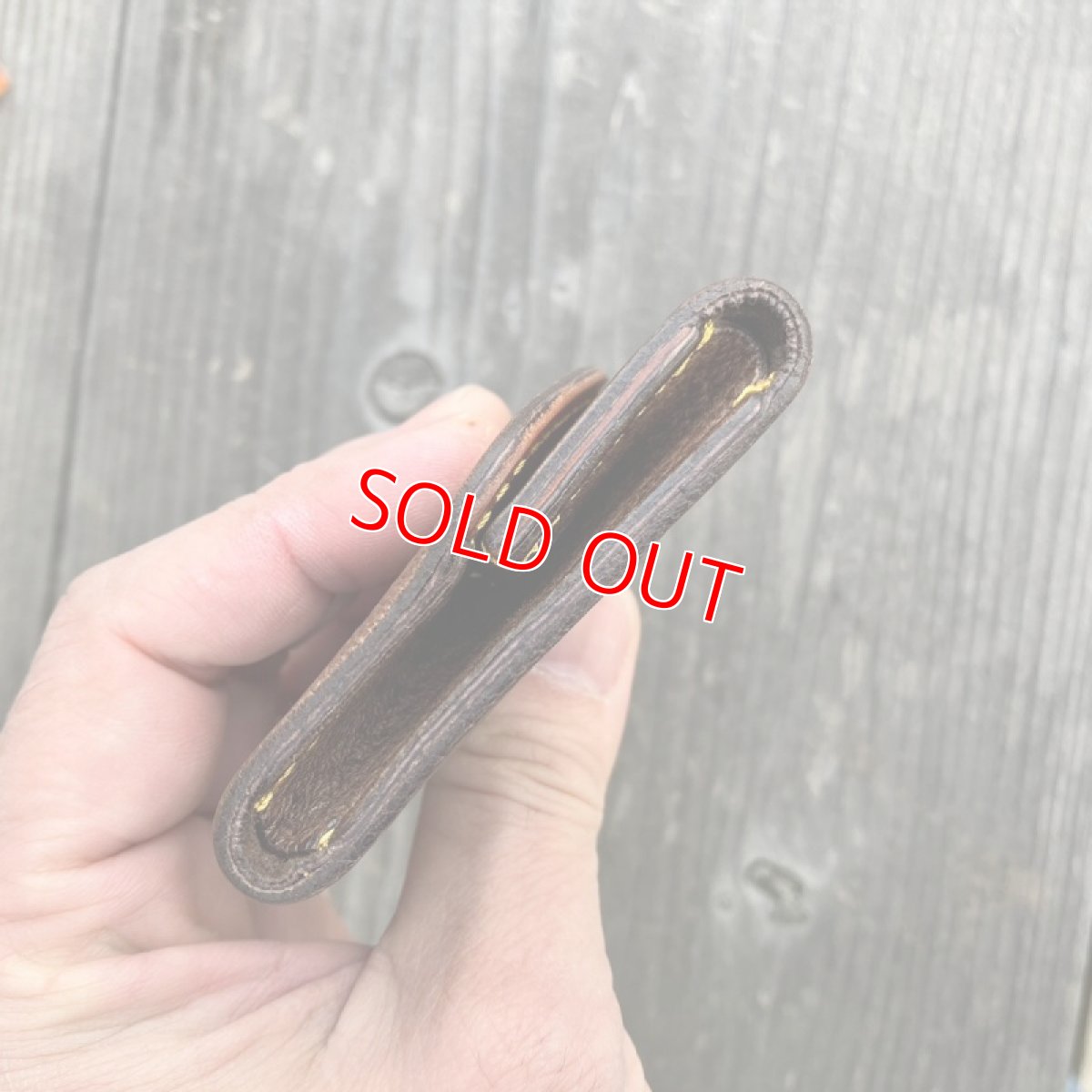 画像6: 【アウトレット】鹿革ボックスコインケース（ダークブラウン） (6)