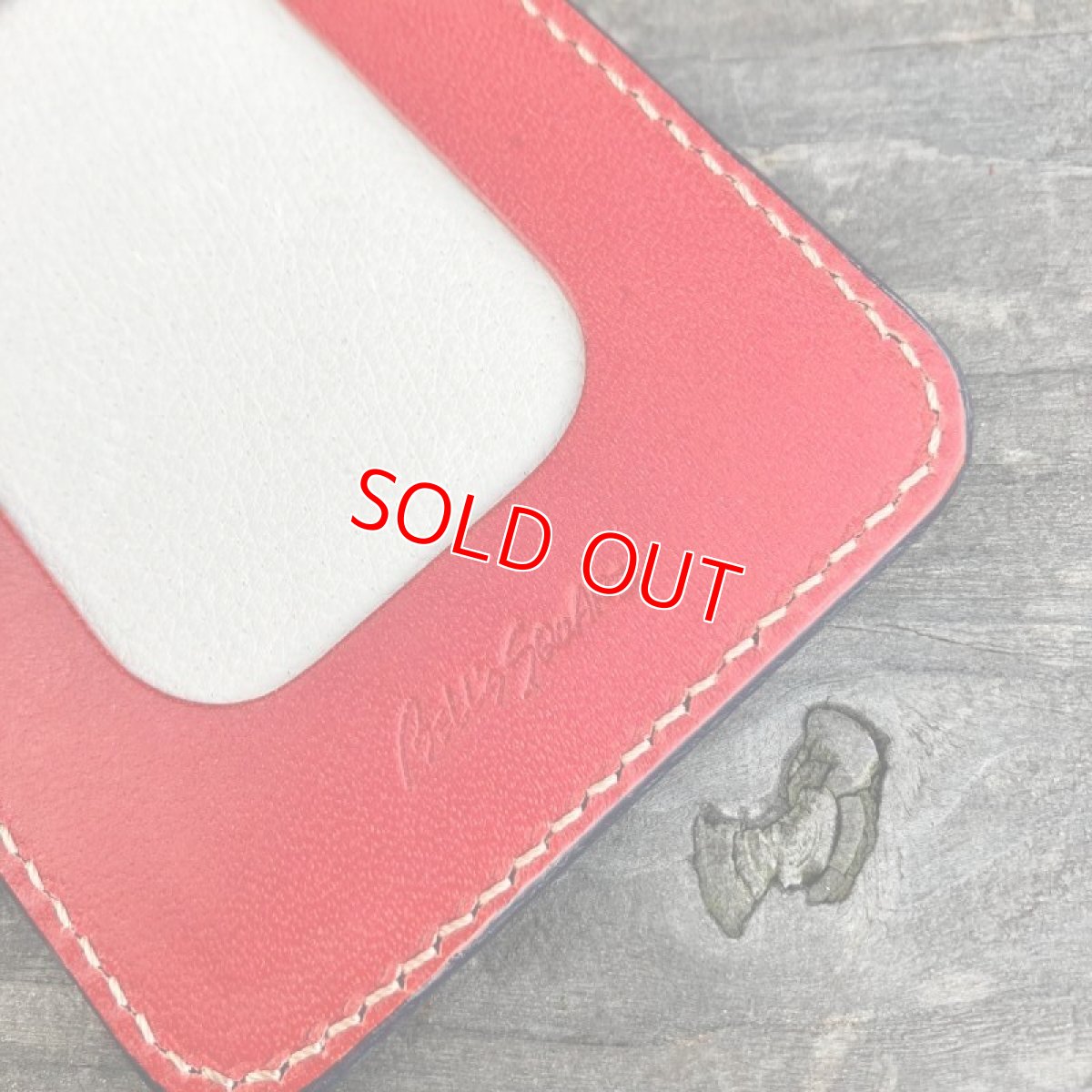 画像5: 【アウトレット】金のレザー★二つ折りパスケース / カード入れ (5)