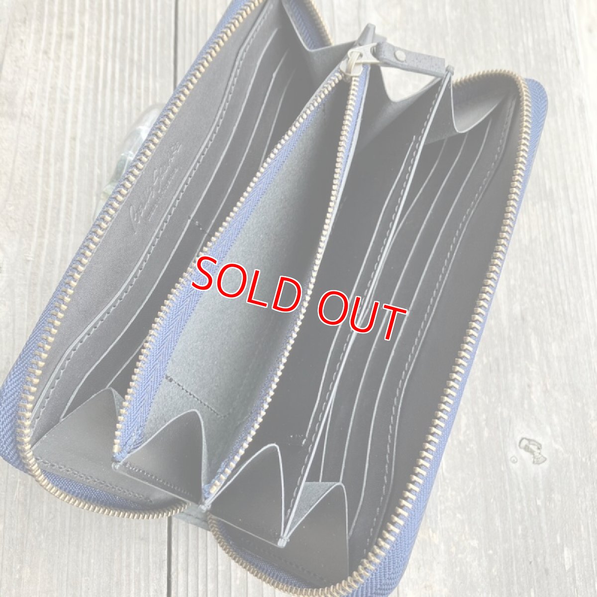 画像6: 【広島ジビエレザー】職人が作るお財布★NEWタイプ猪革＆牛革ラウンド長財布　限定1点 (6)