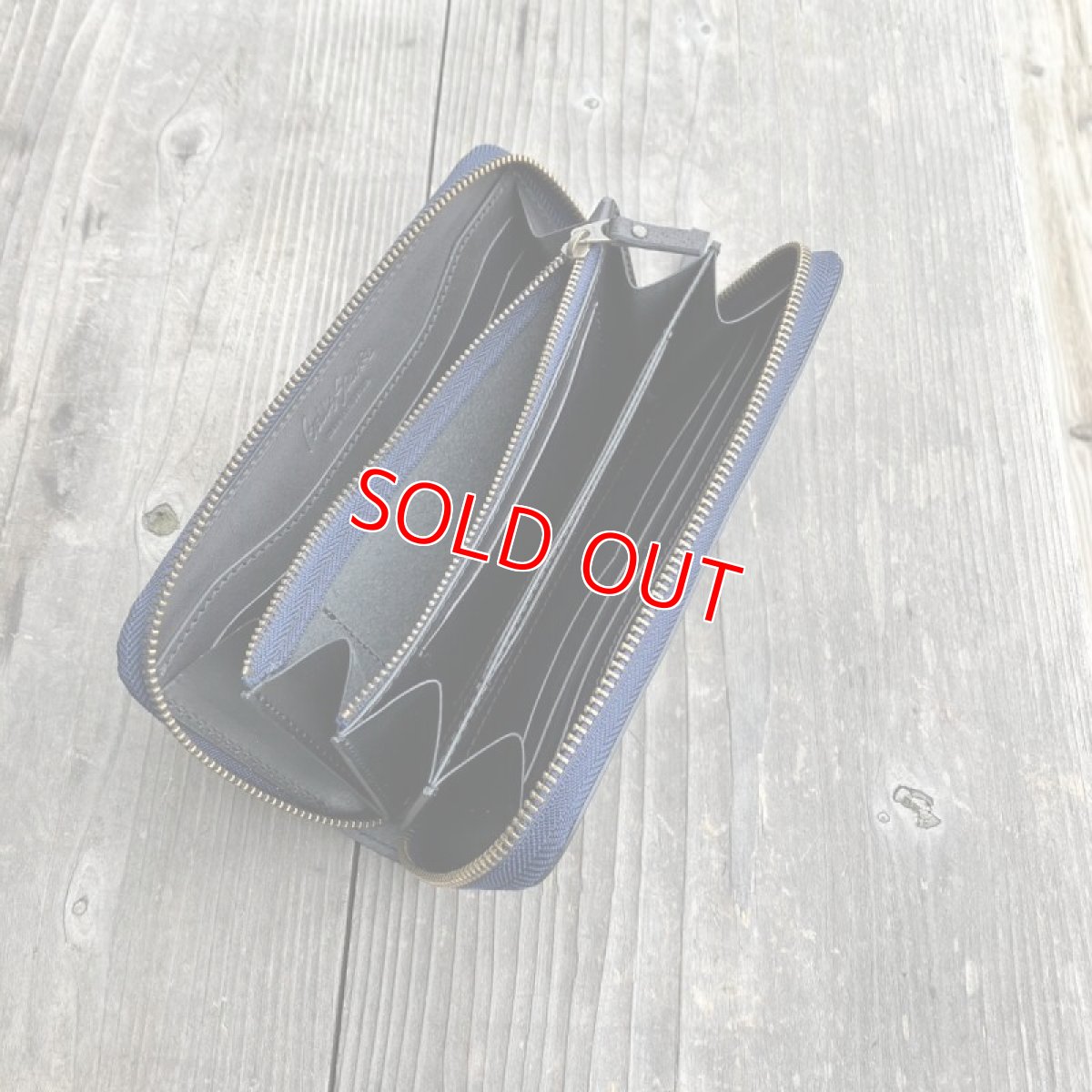 画像5: 【広島ジビエレザー】職人が作るお財布★NEWタイプ猪革＆牛革ラウンド長財布　限定1点 (5)