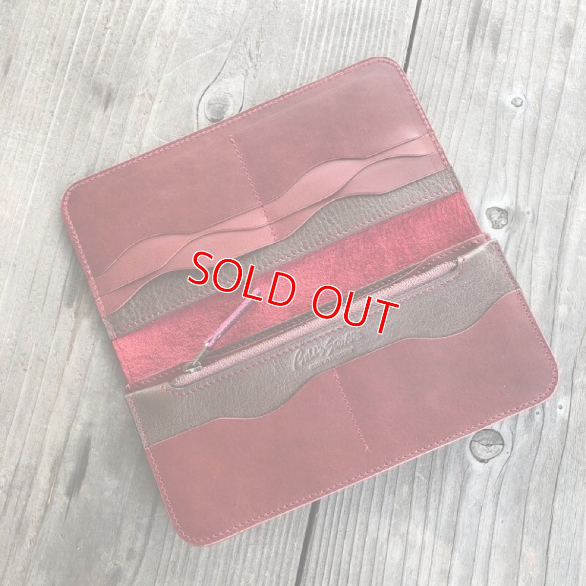 画像3: ☆限定販売☆大切なものを守ってくれるお財布！堅牢な象革＆牛革★長財布　ワインレッド (3)