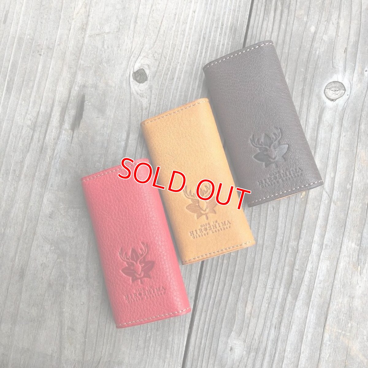 画像3: 【広島ジビエレザー】手のひらサイズの上質鹿革ミニキーケース（3連キー金具付き） (3)