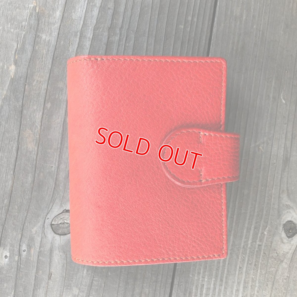 画像3: 【アウトレット】ジビエレザー鹿革！コンパクト二つ折り財布　レッドカラー限定1点 (3)