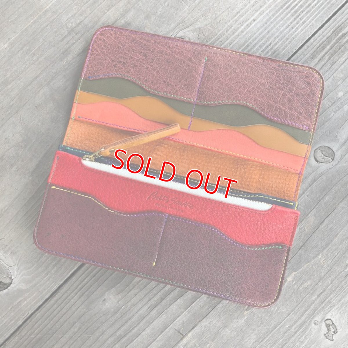 画像4: 【アウトレット】カラフルな長財布！贅沢にジビエレザーを使用　限定1点　カラフル (4)